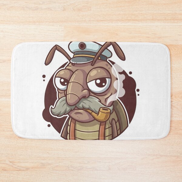 Item preview, Funny Old Insect Smoking Cigar – Vintage Cartoon Bug Mascot designed and sold by Dospart.