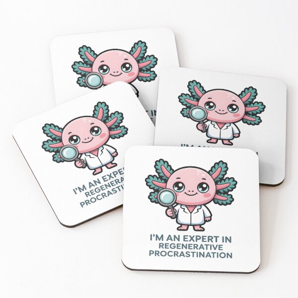 Item preview, Regenerative Procrastination Cute Science Axolotl designed and sold by MagicWander.