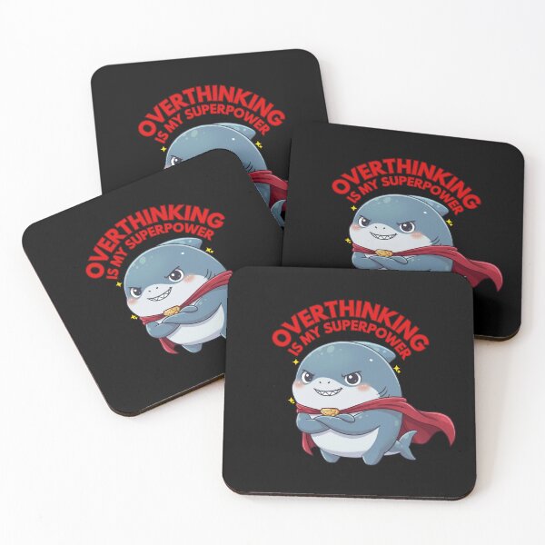 Item preview, Overthinking Is My Superpower Shark designed and sold by Nature's Chibis.