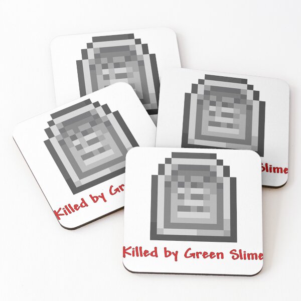 Item preview, Killed by Green Slime (Terraria Tombstone) designed and sold by Andy Hickman.