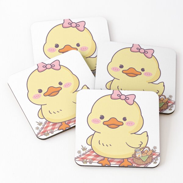 Item preview, Cute Kawaii Duckling Picnic Vector designed and sold by Stickivo.