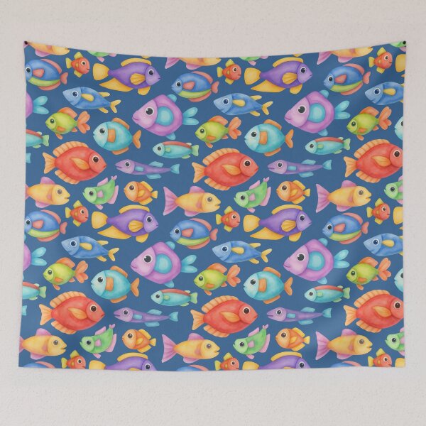 Item preview, Cute Watercolor Fish designed and sold by Unhinged Heather.