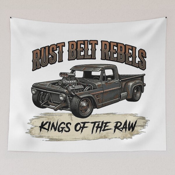 Item preview, Rust Belt Rebels Kings of the Raw Vintage Rat Rod Custom Truck designed and sold by SasquatchTrail.