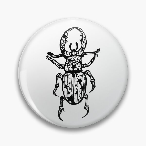 Item preview, Star Bug Tattoo Greyscale Celestial Stag Beetle designed and sold by KayTurtless.