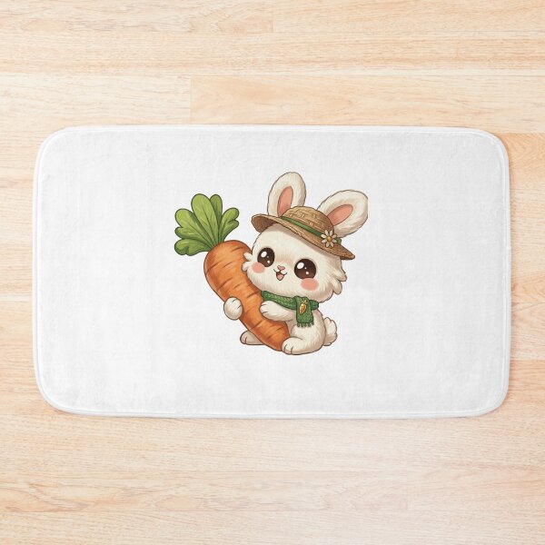 Item preview, Cute Kawaii Gardener Bunny with Giant Carrot designed and sold by Stickivo.