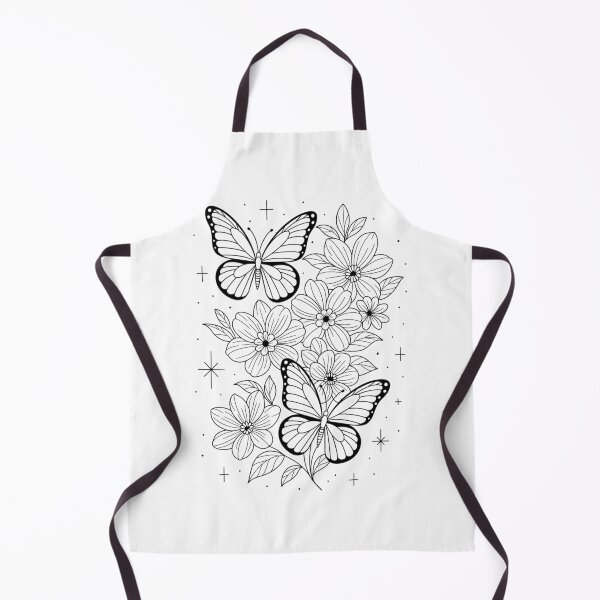 Item preview, Butterflies & Flowers Fine Line Design designed and sold by MyLittleInkyUk.