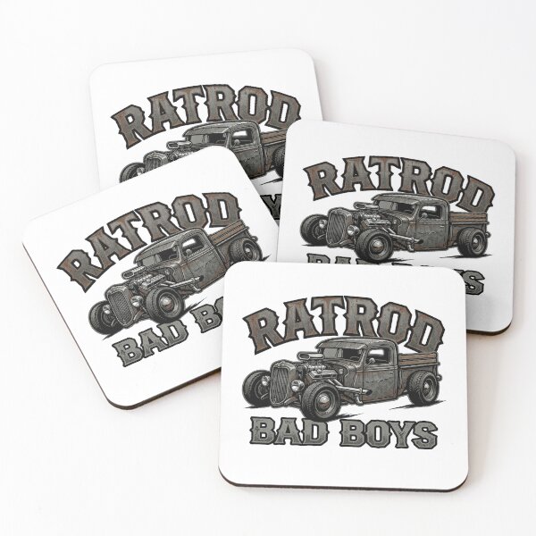 Item preview, Ratrod Bad Boys Vintage Rusty Custom Truck Hot Rod Art designed and sold by SasquatchTrail.