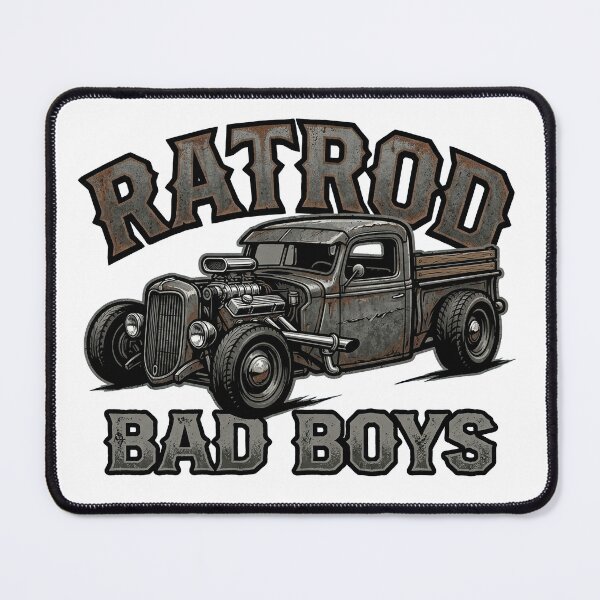 Item preview, Ratrod Bad Boys Vintage Rusty Custom Truck Hot Rod Art designed and sold by SasquatchTrail.