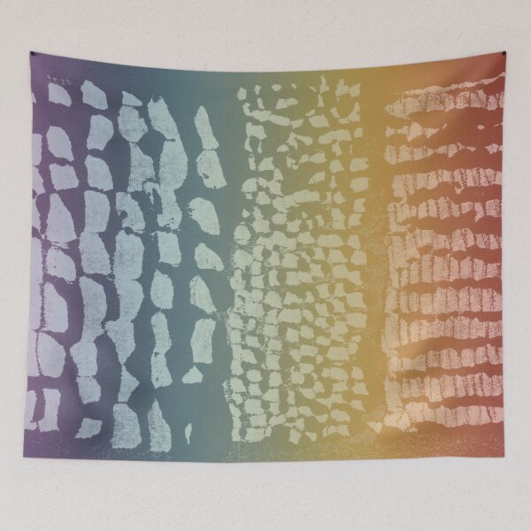 Item preview, Three Grains Textured Monoprint - Rainbow Sunset + Rainbow Sorbet designed and sold by Irene Estelle.