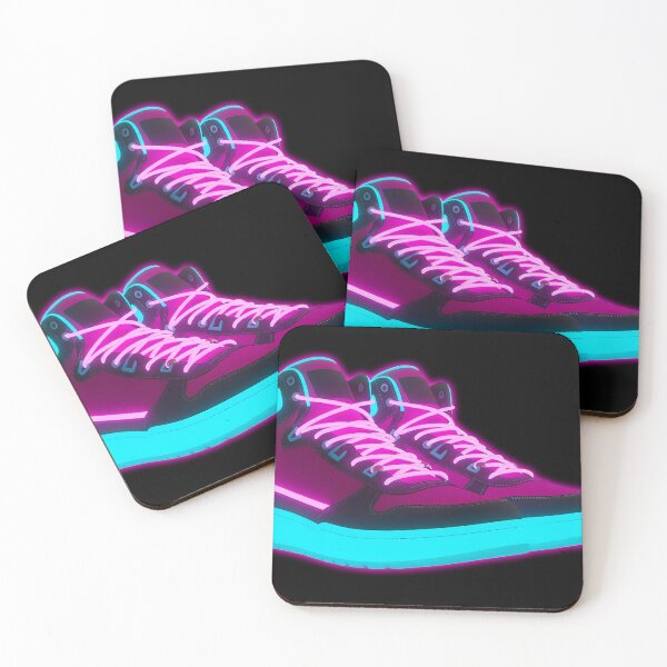Item preview, Neon Light-Up Sneakers - High-Top Cyberpunk Shoes Art designed and sold by powersunlight.