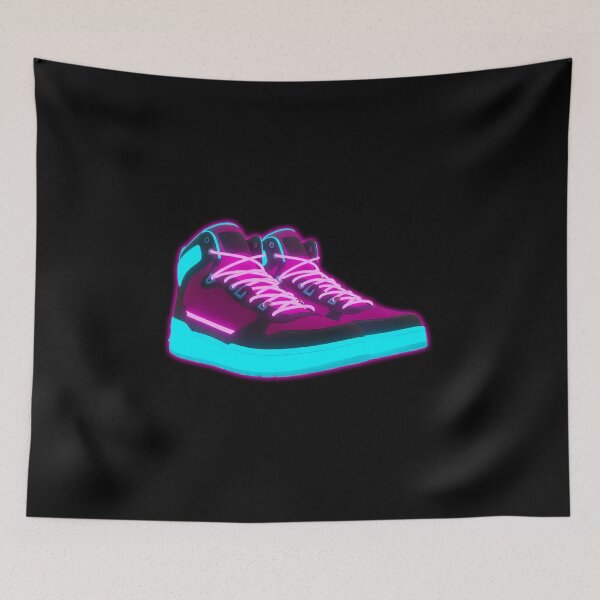 Item preview, Neon Light-Up Sneakers - High-Top Cyberpunk Shoes Art designed and sold by powersunlight.