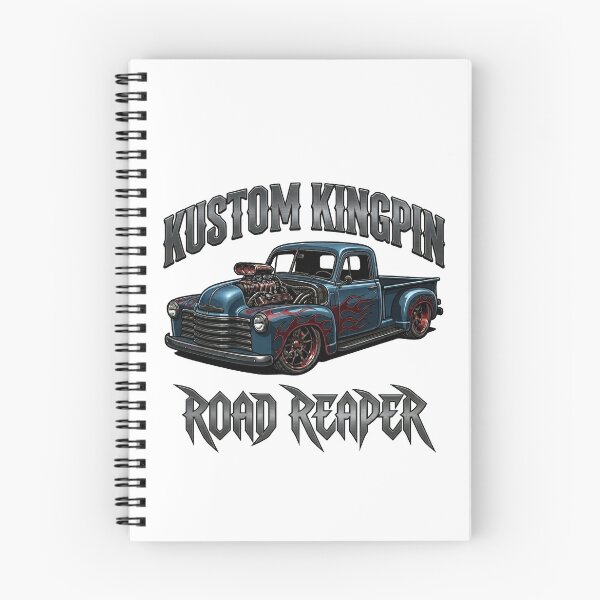 Item preview, Kustom Kingpin Road Reaper Blue Hot Rod Flame Pickup Truck designed and sold by SasquatchTrail.