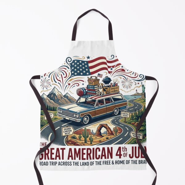 Item preview, The Great American 4th of July Road Trip Vintage Art designed and sold by By Dana Studio.