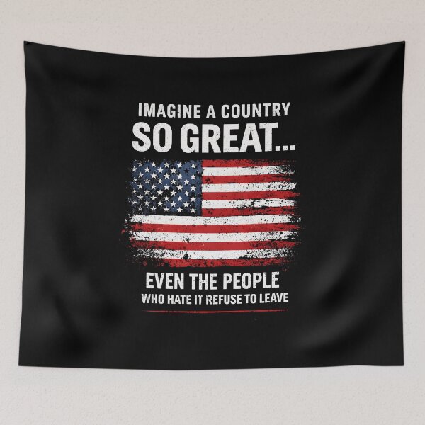 Item preview, Imagine A Country So Great Patriotic Flag Quote 4th of July Independence Day USA Pride American Flag Funny Patriotic Design designed and sold by AsturShop.