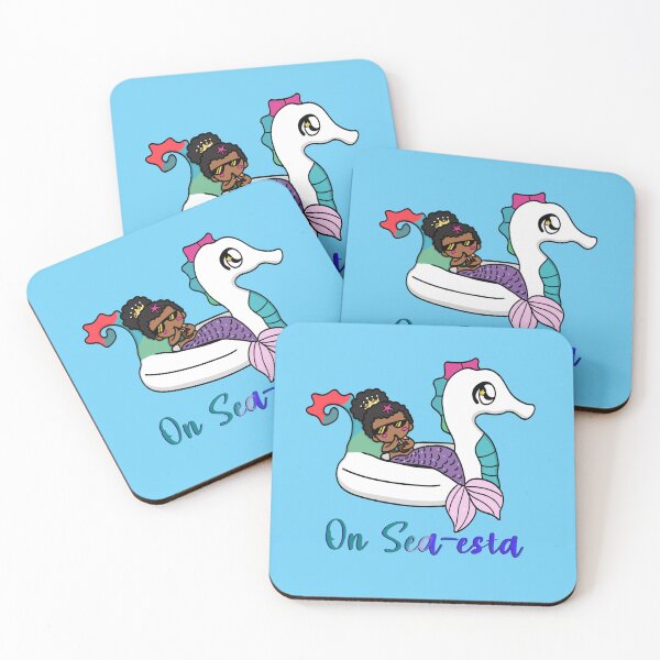 Item preview, Black Mermaid Summer Beach Vibes – On Sea-esta designed and sold by Bored Imagination .