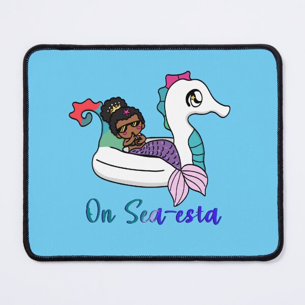 Item preview, Black Mermaid Summer Beach Vibes – On Sea-esta designed and sold by Bored Imagination .