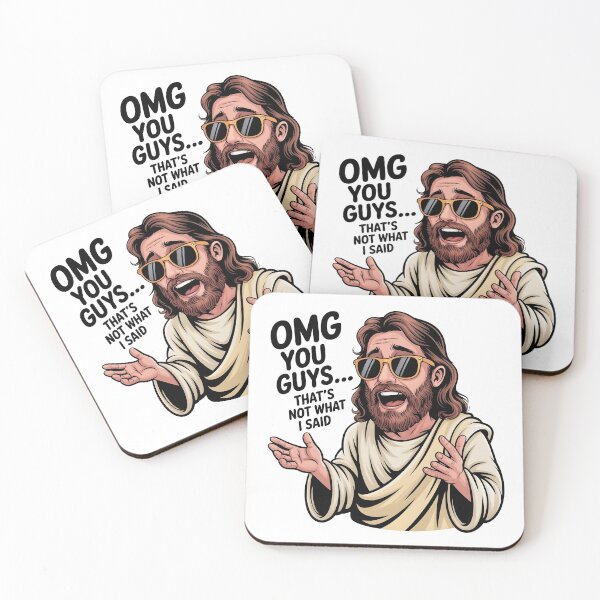 Item preview, OMG You Guys That’s Not What I Said Funny Jesus Meme, Christian Humor Sunglasses Reaction Design designed and sold by Lina Caro.