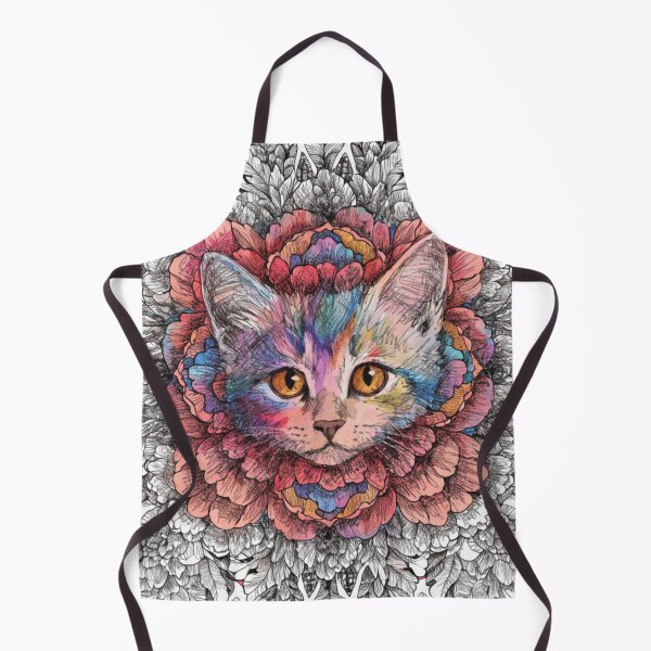 Item preview, Boho Mandala Cat Illustration | Floral Tribal Cat Art | Vintage Ethnic Animal Design designed and sold by Anime9122.