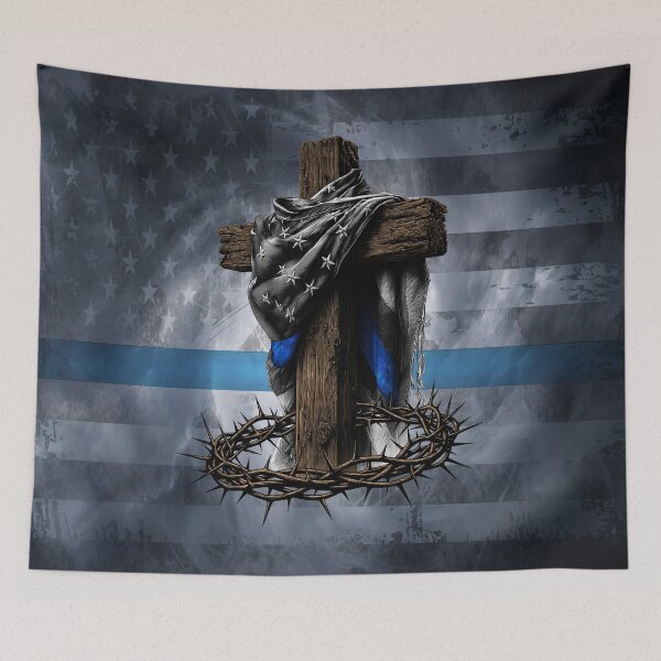 Item preview, Faith, Sacrifice, and the Thin Blue Line designed and sold by artistwill.