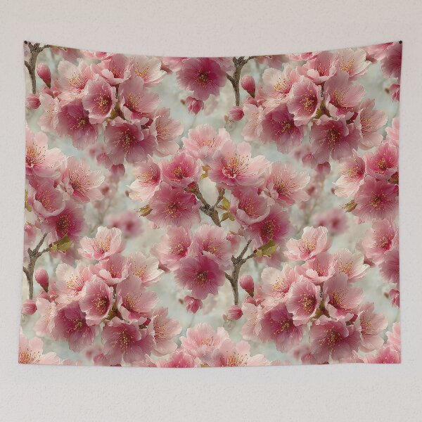 Item preview, Ethereal Sakura Mist Soft Focus Cherry Blossom Pattern designed and sold by Nine Lives Studio.