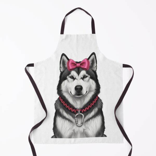 Item preview, Alaskan Malamute Dog Portrait Pink Bow Collar designed and sold by k3rstman1.