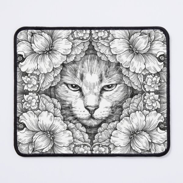 Item preview, Boho Mandala Cat Illustration | Floral Tribal Cat Art | Vintage Ethnic Animal Design designed and sold by Anime9122.
