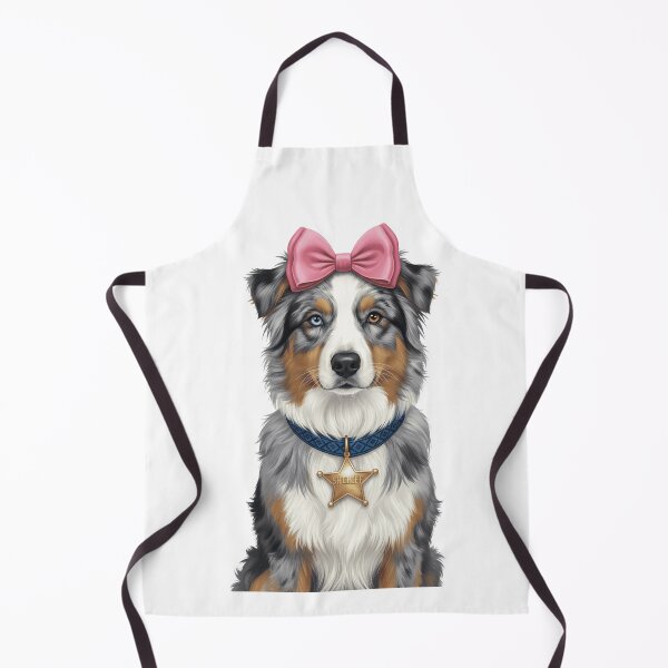 Item preview, Cute Australian Shepherd Sheriff with Pink Bow designed and sold by k3rstman1.