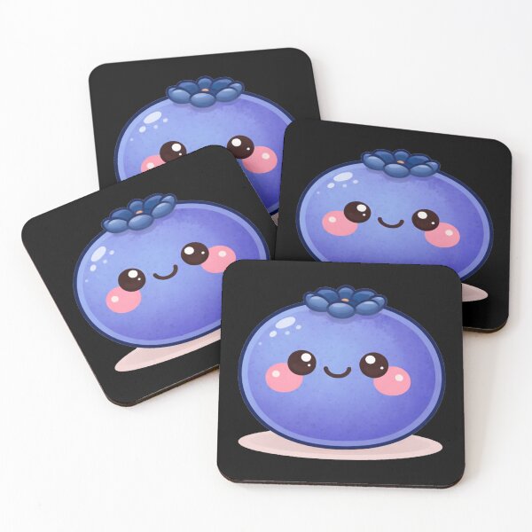 Item preview, Blueberry Kawaii Food Character designed and sold by ImagenFusionP.