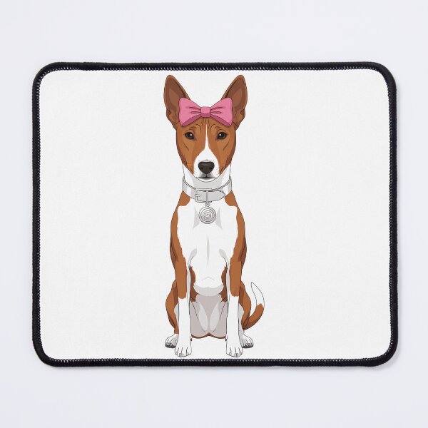 Item preview, Cute Basenji Dog with Pink Bow designed and sold by k3rstman1.
