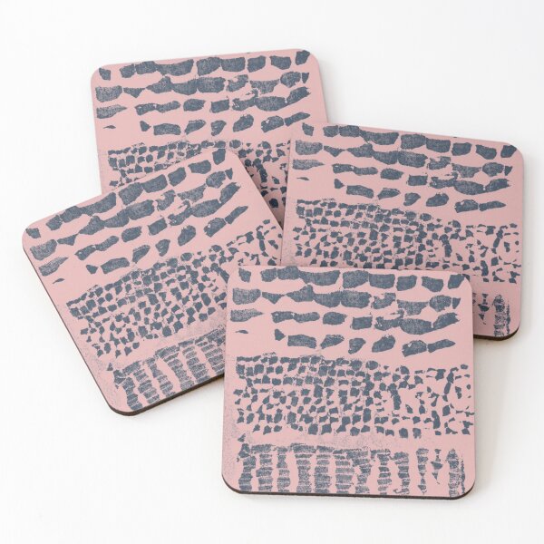 Item preview, Three Grains Textured Monoprint - Rose + Dusk designed and sold by Irene Estelle.