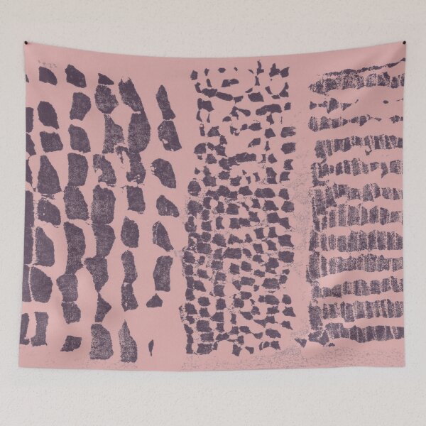 Item preview, Three Grains Textured Monoprint - Rose + Fig designed and sold by Irene Estelle.