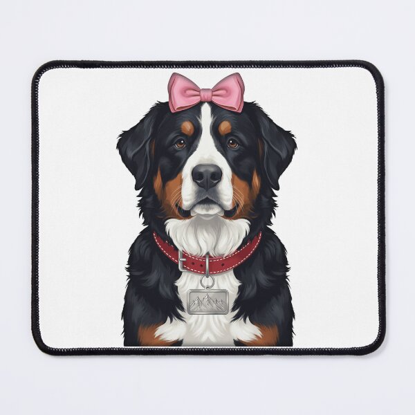 Item preview, Cute Bernese Mountain Dog with Pink Bow designed and sold by k3rstman1.