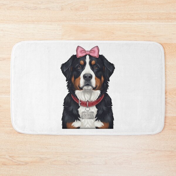 Item preview, Cute Bernese Mountain Dog with Pink Bow designed and sold by k3rstman1.