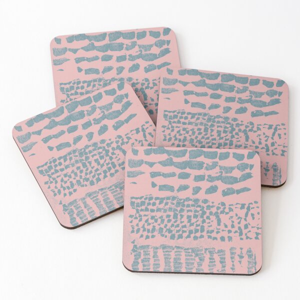 Item preview, Three Grains Textured Monoprint - Rose + Peacock designed and sold by Irene Estelle.