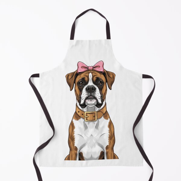 Item preview, Cute Boxer Dog Portrait with Pink Bow designed and sold by k3rstman1.