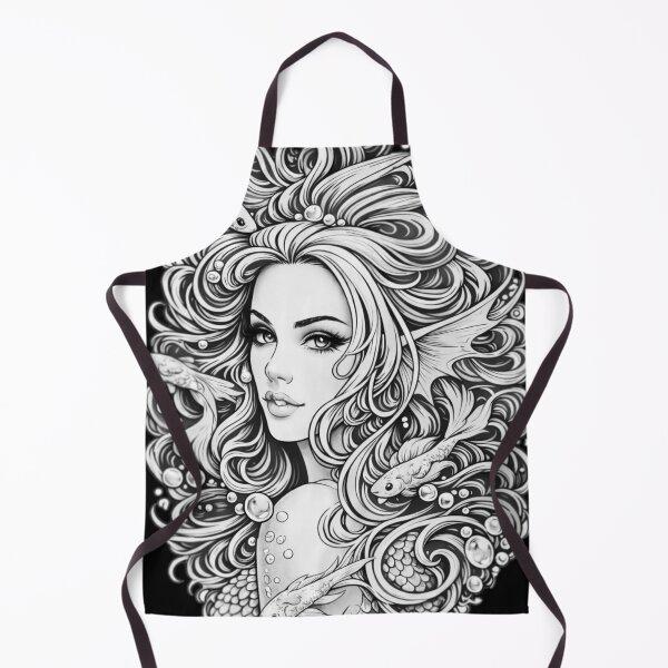 Item preview, Mermaid BW designed and sold by TivvaArtShop.