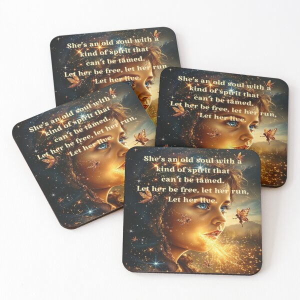 Item preview, She’s an Old Soul Quote – Magical Empowerment Butterfly Art designed and sold by BeautifulVirtues.