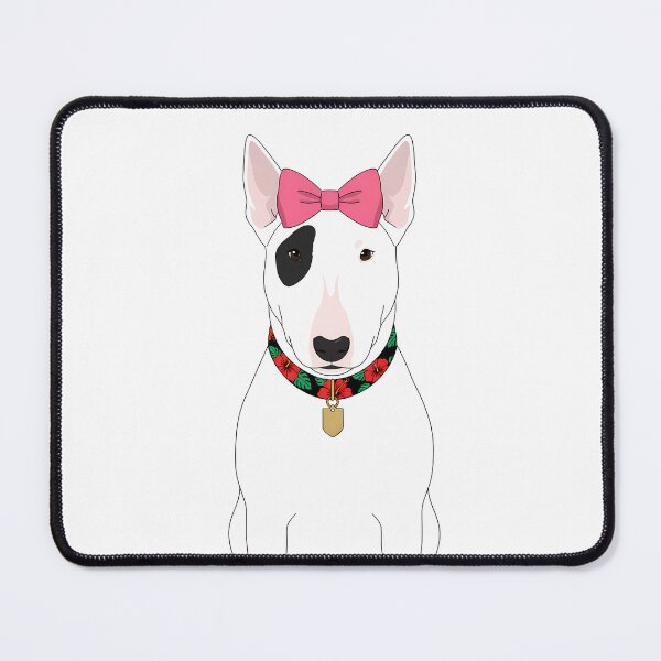 Item preview, Cute Bull Terrier with Pink Bow Floral Collar designed and sold by k3rstman1.