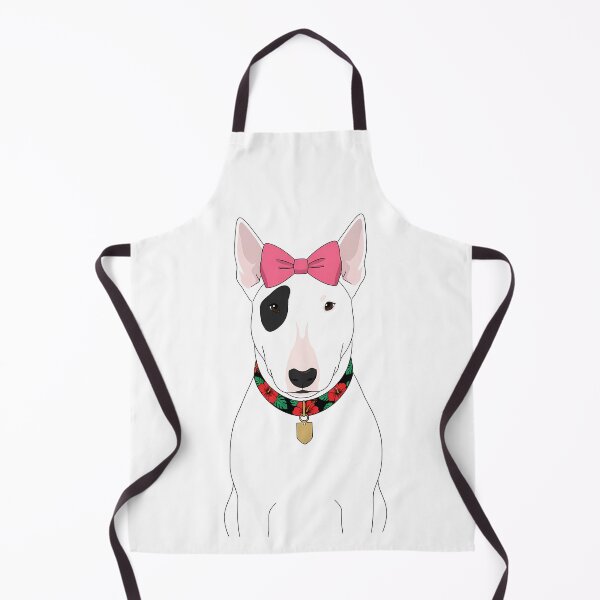 Item preview, Cute Bull Terrier with Pink Bow Floral Collar designed and sold by k3rstman1.