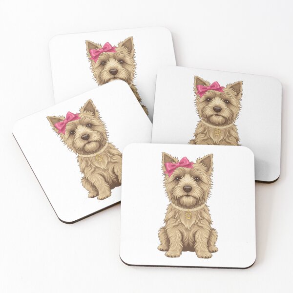 Item preview, Adorable Cairn Terrier Dog with Pink Bow designed and sold by k3rstman1.