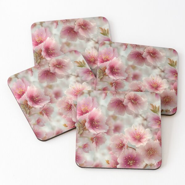 Item preview, Blush & Fuchsia Bloom Layered Sakura Blossom Pattern designed and sold by Nine Lives Studio.