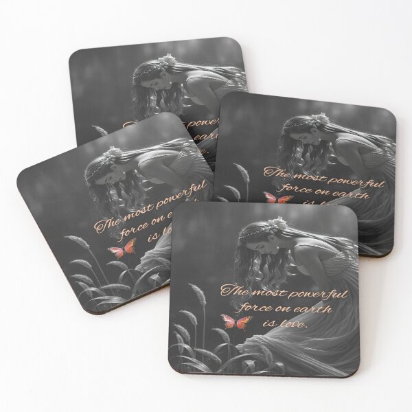 Item preview, The Most Powerful Force on Earth Is Love – Inspirational Butterfly Art designed and sold by BeautifulVirtues.