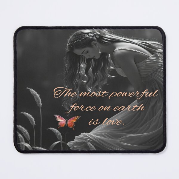 Item preview, The Most Powerful Force on Earth Is Love – Inspirational Butterfly Art designed and sold by BeautifulVirtues.