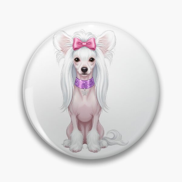 Item preview, Cute Chinese Crested Dog with Pink Bow designed and sold by k3rstman1.