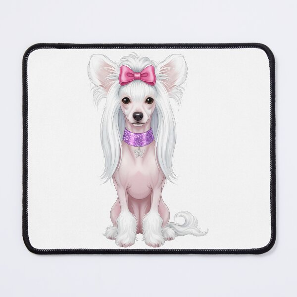 Item preview, Cute Chinese Crested Dog with Pink Bow designed and sold by k3rstman1.