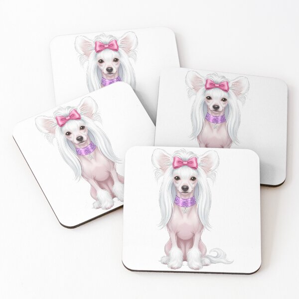 Item preview, Cute Chinese Crested Dog with Pink Bow designed and sold by k3rstman1.