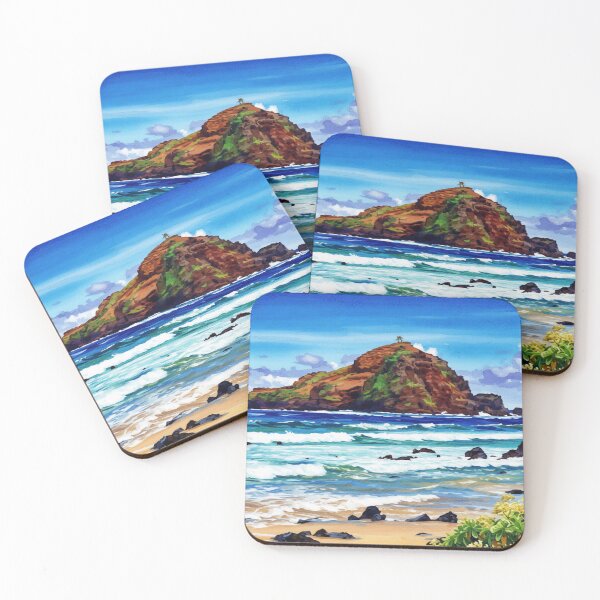 Item preview, Watercolor view of ocean and island from Hana on Maui designed and sold by Robo-Mart Smart Shopping.