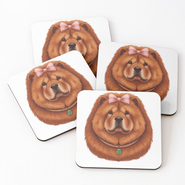Item preview, Cute Fluffy Chow Chow Dog with Pink Bow designed and sold by k3rstman1.