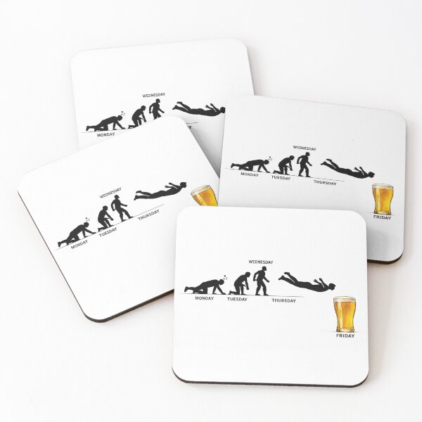 Item preview, Monday to Friday Evolution - Funny Beer Lover Graphic designed and sold by emaga.
