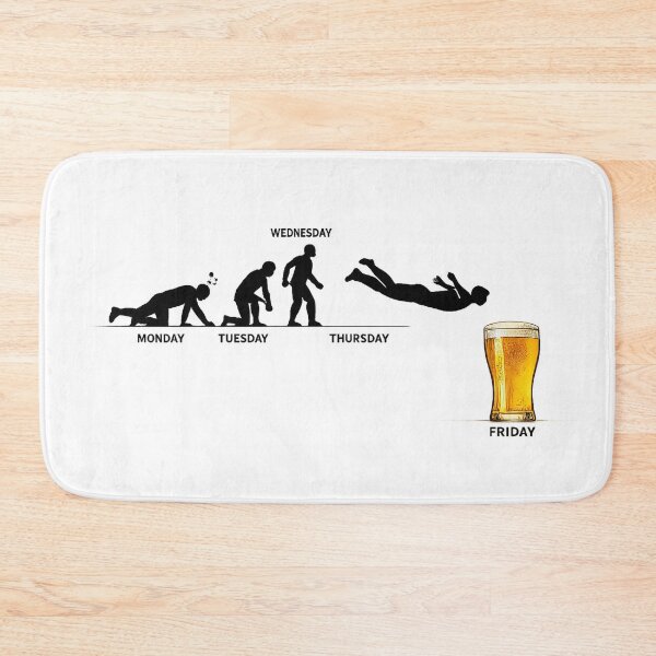 Item preview, Monday to Friday Evolution - Funny Beer Lover Graphic designed and sold by emaga.